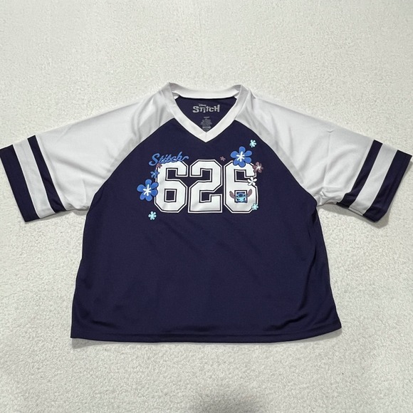 Disney Other - NEW!! Disney Lilo and Stitch Sports Jersey #626 Blue and White - Size: M